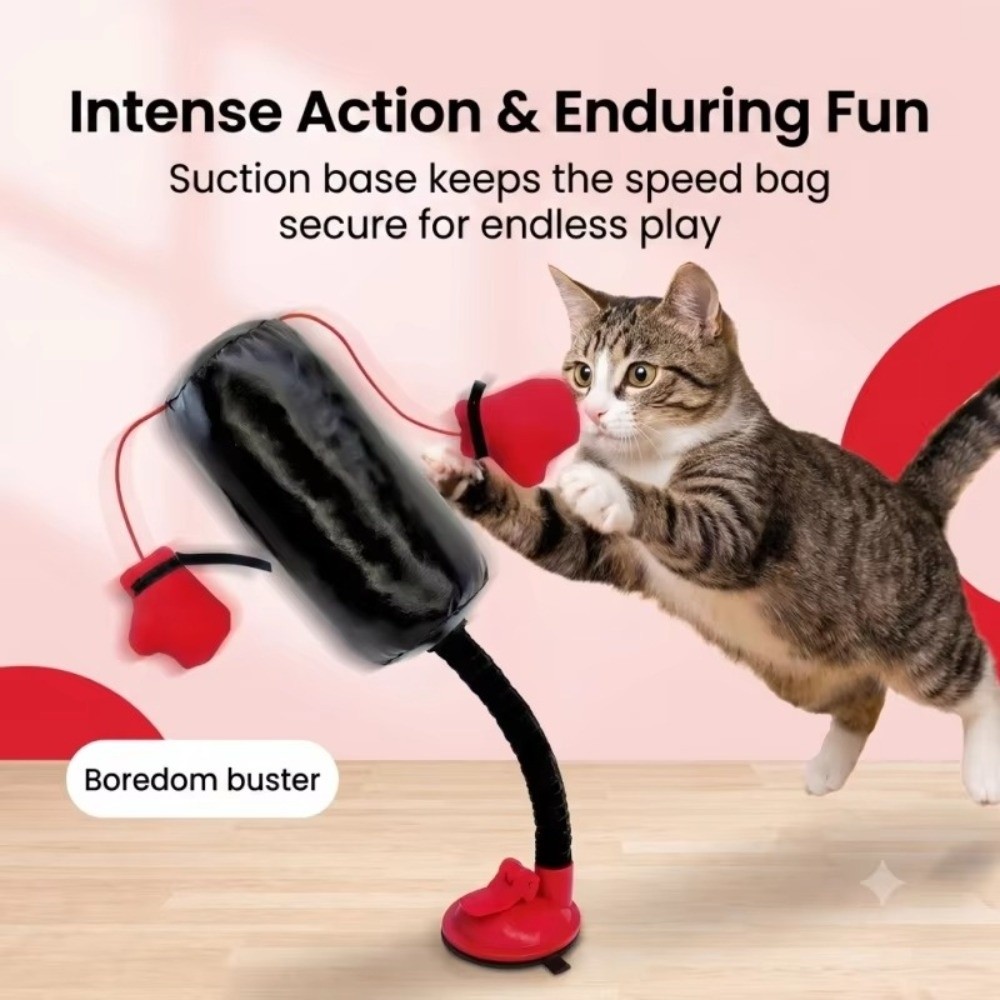 Interactive Squeaky Plush Dog Toy - Giocattolo da boxe per gatti con