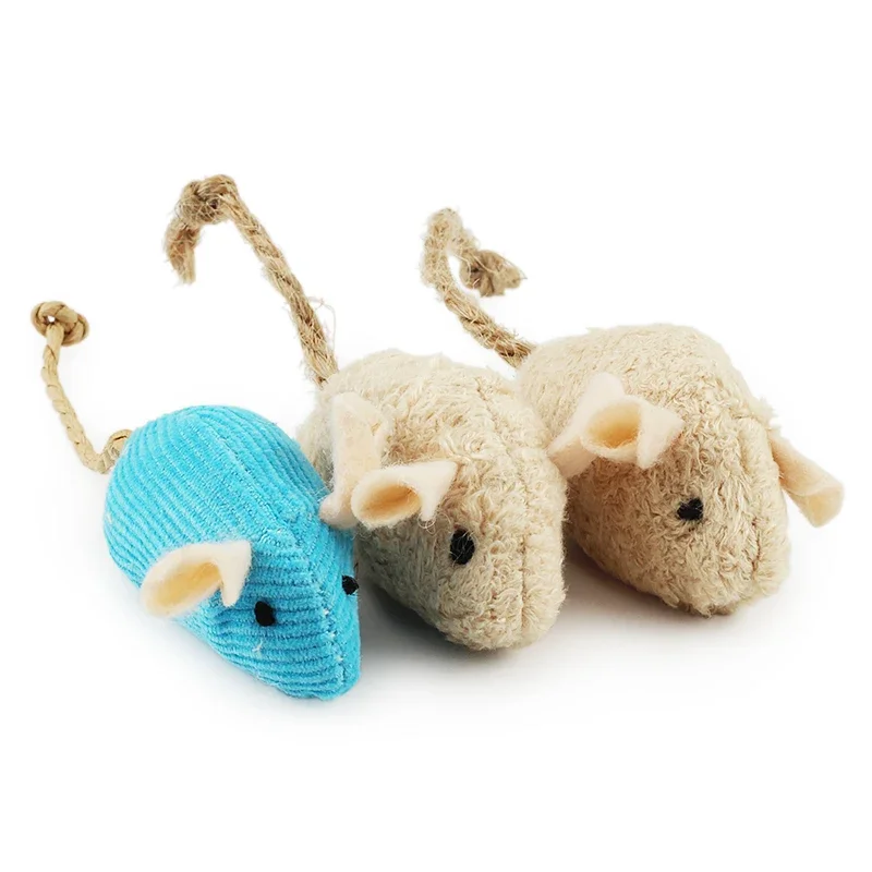 Catnip Interactive Plush Mouse - 5-200Pcs giocattolo per animali domestici gioco