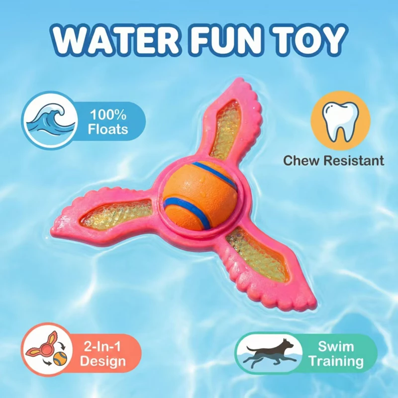Flying Disc Dog Training Toy - Disco Volante Interattivo Galleggiante Impermeabile per