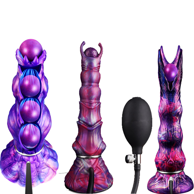 Interactive Squeaky Plush Dog Toy - Set di plug anali gonfiabili Ovipositor