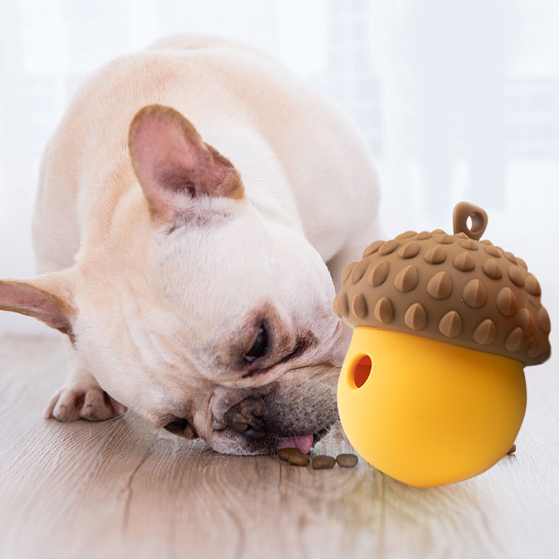 Rubber Treat Dispensing Dog Toy - Divertenti giocattoli interattivi per cuccioli di