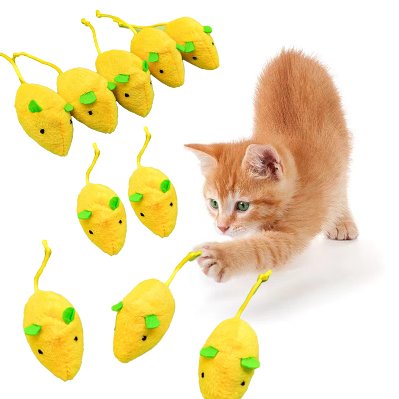 Catnip Interactive Plush Mouse - Giocattoli interattivi per gatti con catnip,