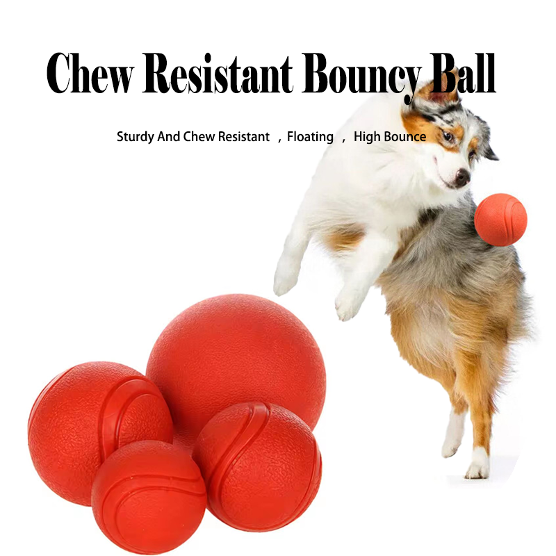 Indestructible Dog Chew Toy - Palla rimbalzante in gomma solida per