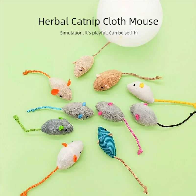 Catnip Interactive Plush Mouse - Giocattolo per Gatti: Topolini in Peluche