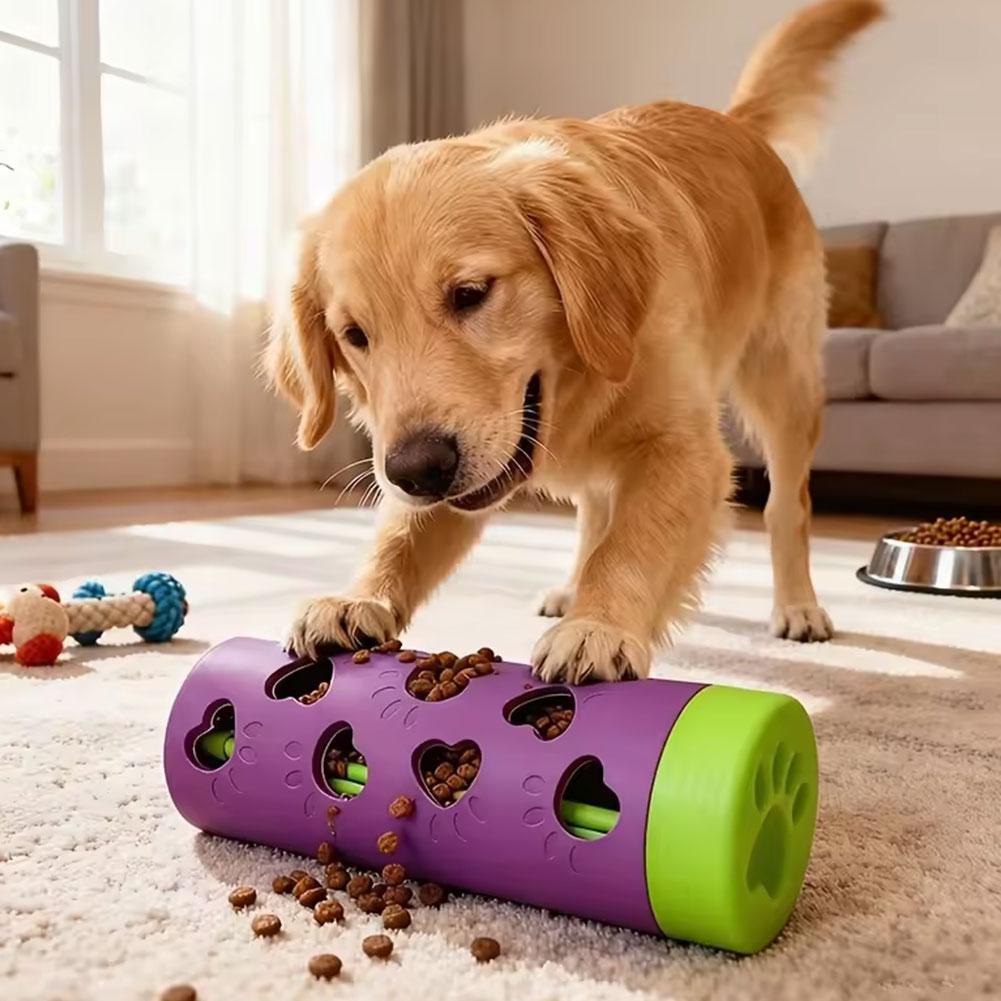 Interactive Squeaky Plush Dog Toy - Dispenser interattivo e staccabile per crocchette