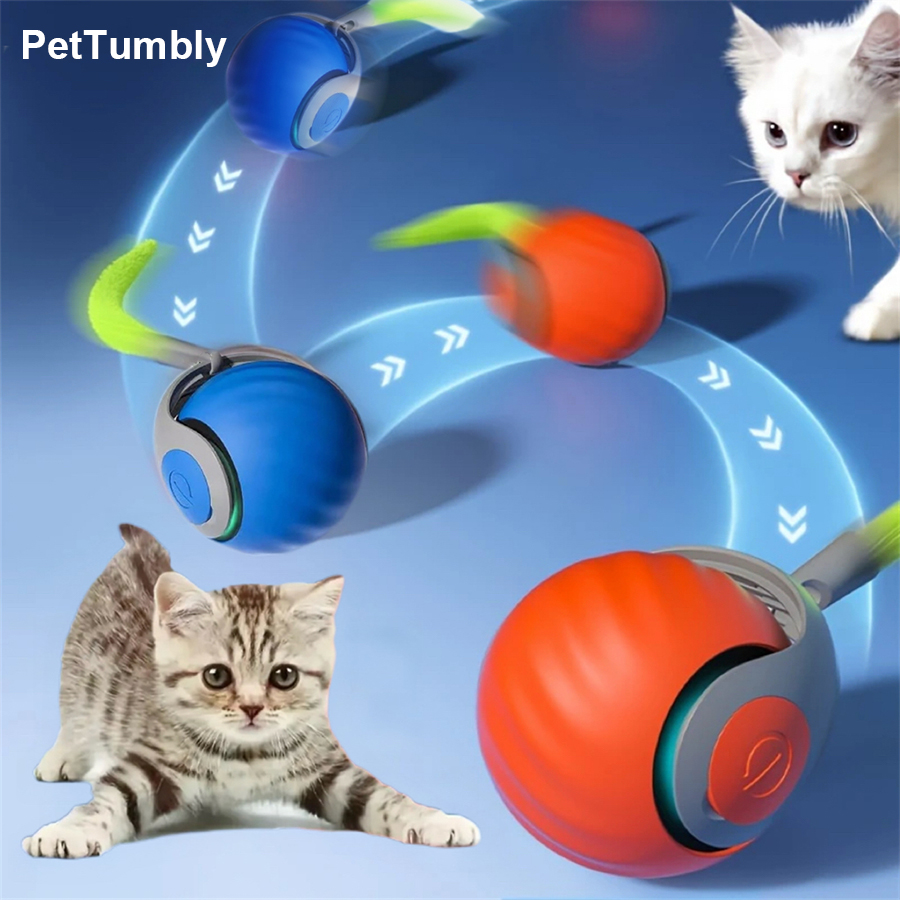 Automatic Moving Dog Ball - Palla Giocattolo Interattiva per Gatti, Giocattolo