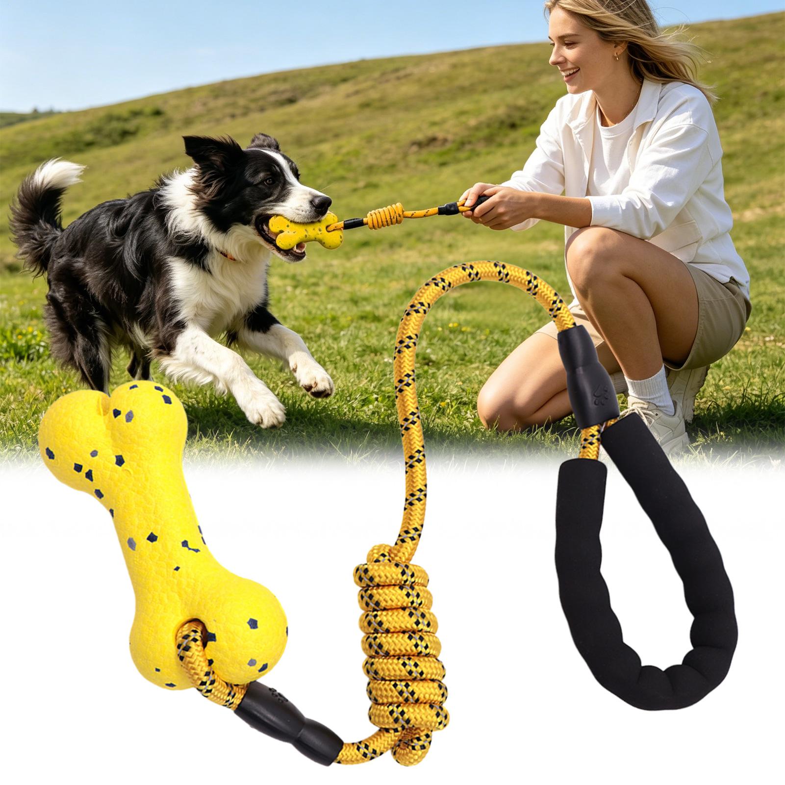 Dog Rope Toy Aggressive Chewers - Giocattolo per cani Tug of War,