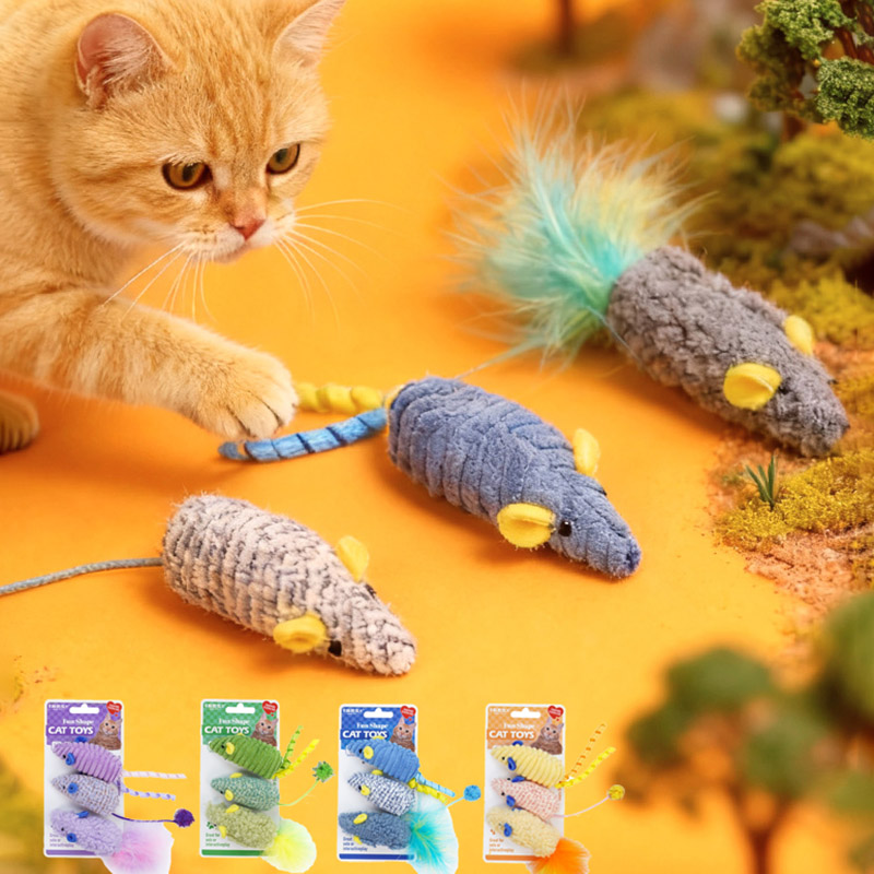 3 pz Realistico Mouse Peluche  - Catnip Interactive Plush Mouse recensione e prezzo